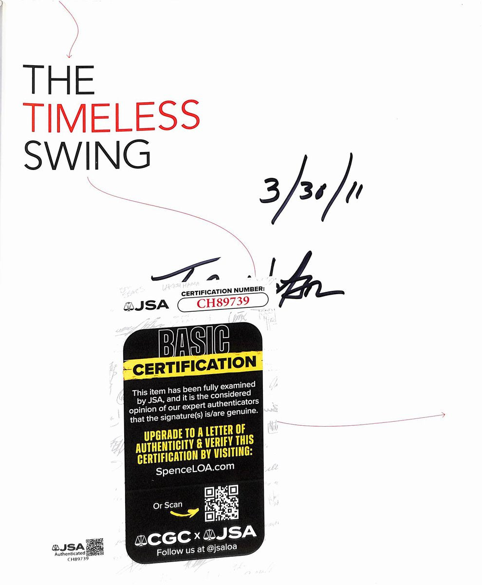 Tom Watson Signed/Autographed "The Timeless Swing" Book JSA 201675