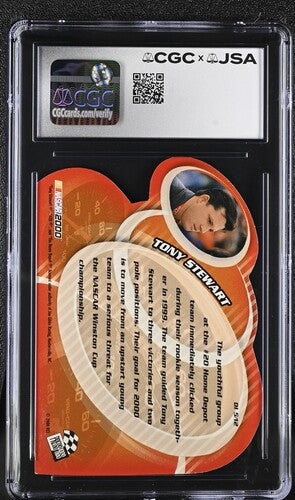 2000 Press Pass Tony Stewart CGC x JSA Auth Signed/Auto Racing Card BA202229