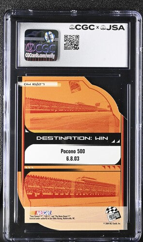2004 Press Pass Tony Stewart CGC x JSA Auth Signed/Auto Racing Card BA202232