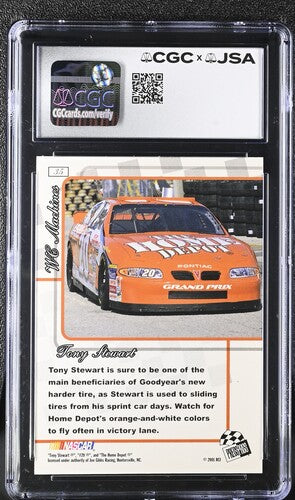 2001 Press Pass Tony Stewart CGC x JSA Auth Signed/Auto Racing Card BA202233
