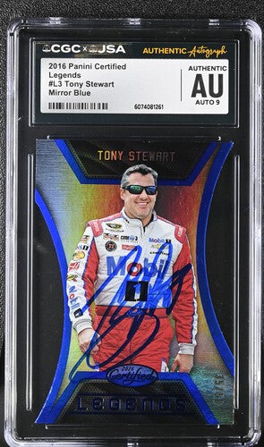 2016 Panini Tony Stewart CGC x JSA Auth Signed/Auto Racing Card BA202237