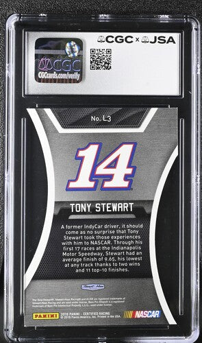 2016 Panini Tony Stewart CGC x JSA Auth Signed/Auto Racing Card BA202237