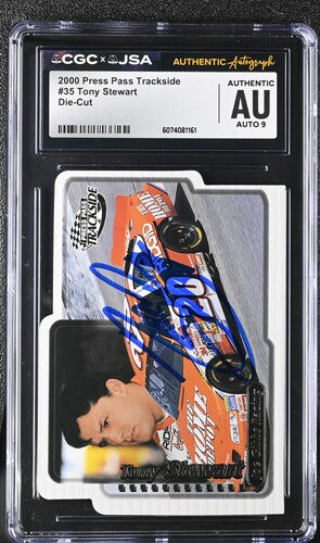 2000 Press Pass Tony Stewart CGC x JSA Auth Signed/Auto Racing Card BA202239