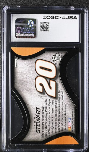 2001 Press Pass Tony Stewart CGC x JSA Auth Signed/Auto Racing Card BA202240