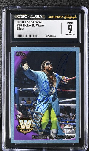 2010 Topps Koko B. Ware CGC x JSA Auth Signed/Auto WWE Wrestling Card BA202255