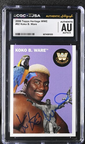 2006 Topps Koko B. Ware CGC x JSA Auth Signed/Auto Wrestling Card BA202257
