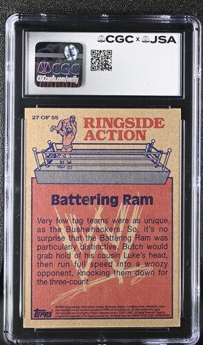 2012 Topps Bushwhacker Luke CGC x JSA Auth Signed/Auto Wrestling Card BA202258