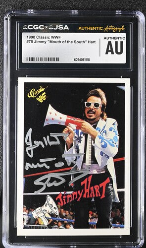 1990 Classic Jimmy Hart CGC x JSA Auth Signed/Auto WWF Wrestling Card BA202260