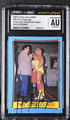 1987 OPC Hulk Hogan CGC x JSA Auth Signed/Auto WWF Wrestling Card BA202261