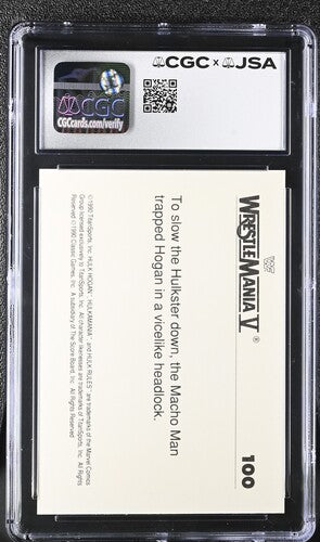 1990 Classic Hulk Hogan CGC x JSA Auth Signed/Auto WWF Wrestling Card BA202262