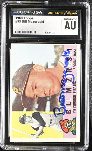 1960 Topps Bill Mazeroski CGC x JSA Auth Signed/Auto Baseball Card BA202272