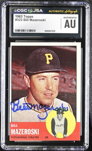 1963 Topps Bill Mazeroski CGC x JSA Auth Signed/Auto Baseball Card BA202282