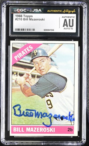 1966 Topps Bill Mazeroski CGC x JSA Auth Signed/Auto Baseball Card BA202287