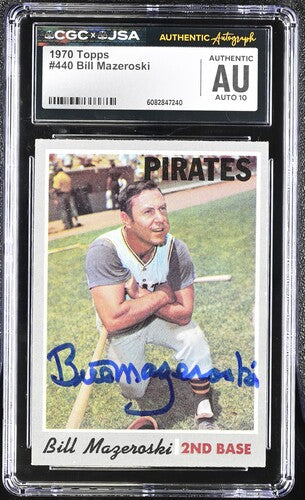 1970 Topps Bill Mazeroski CGC x JSA Auth Signed/Auto Baseball Card BA202294