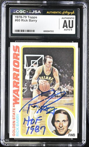 1978-79 Topps Rick Barry CGC x JSA Auth Signed/Auto Basketball Card BA202301