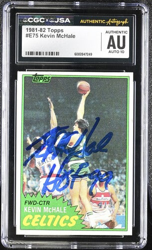 1981-82 Topps Kevin McHale CGC x JSA Auth Signed/Auto Basketball Card BA202304