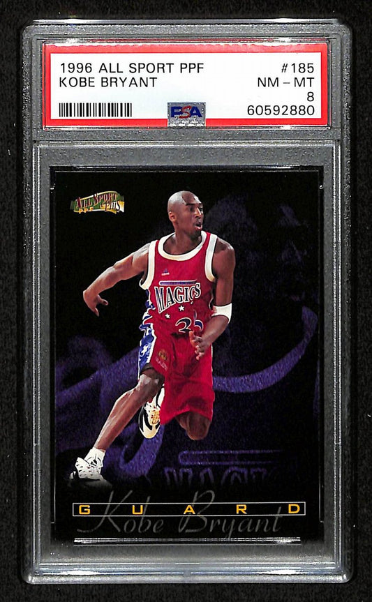 1996 Score Board All Sport PPF Kobe Bryant RC Card #185 Laker PSA 8 NM-MT 200993