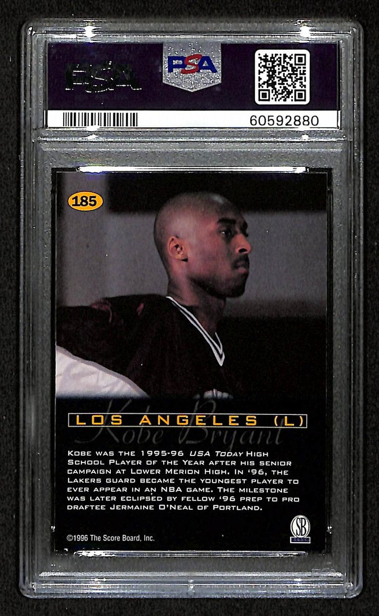 1996 Score Board All Sport PPF Kobe Bryant RC Card #185 Laker PSA 8 NM-MT 200993