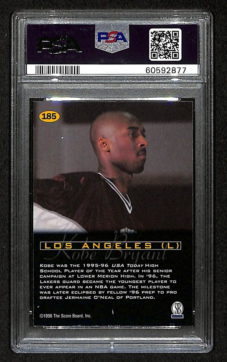 1996 Score Board All Sport PPF Kobe Bryant RC Card #185 Laker PSA 8 NM-MT 200995