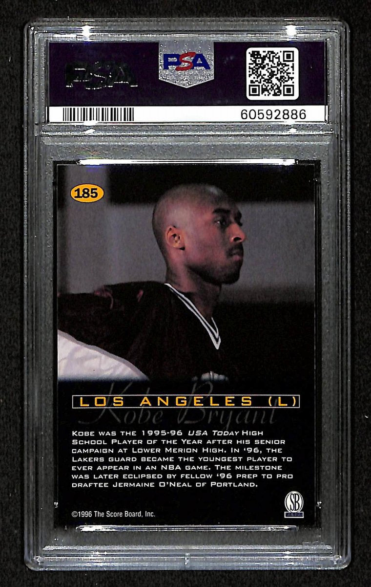 1996 Score Board All Sport PPF Kobe Bryant RC Card #185 Laker PSA 8 NM-MT 200997
