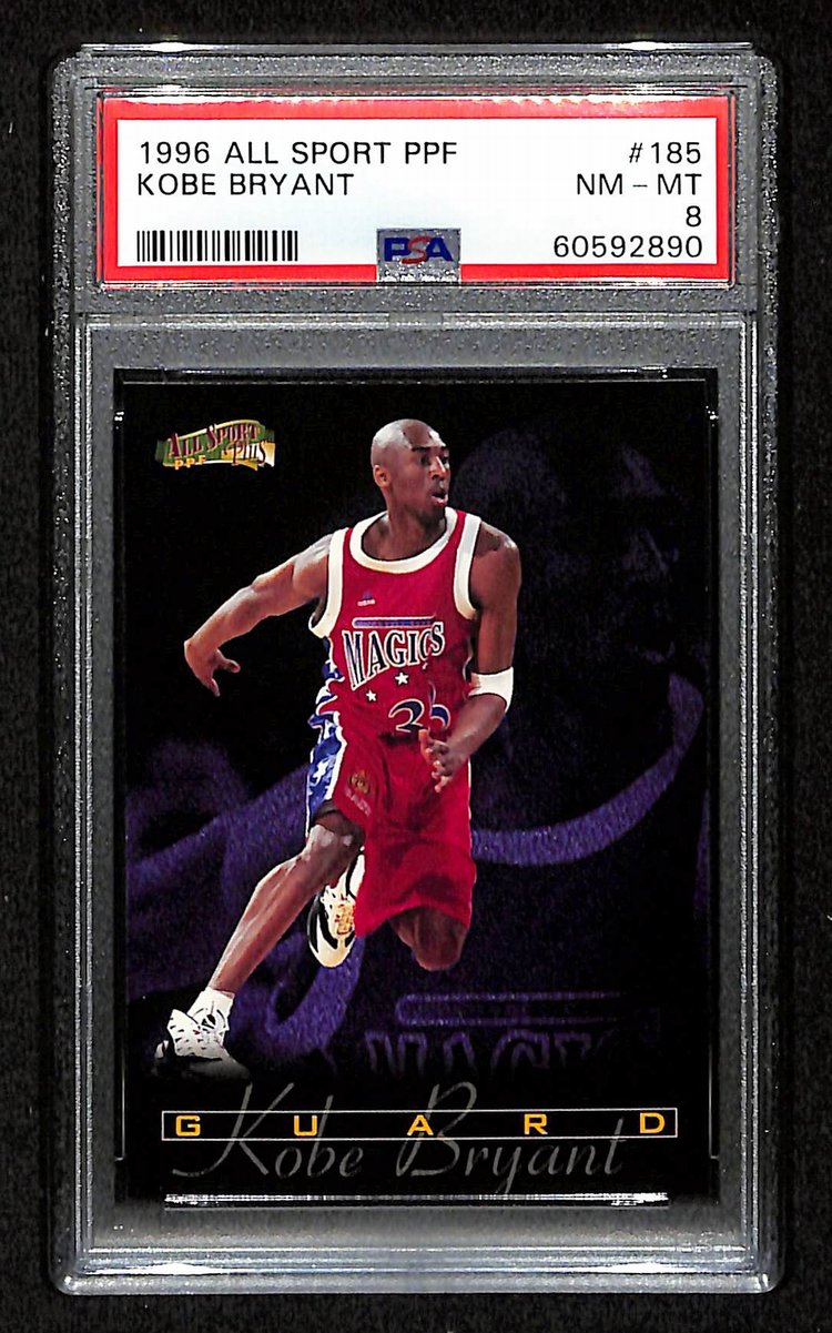 1996 Score Board All Sport PPF Kobe Bryant RC Card #185 Laker PSA 8 NM-MT 200998