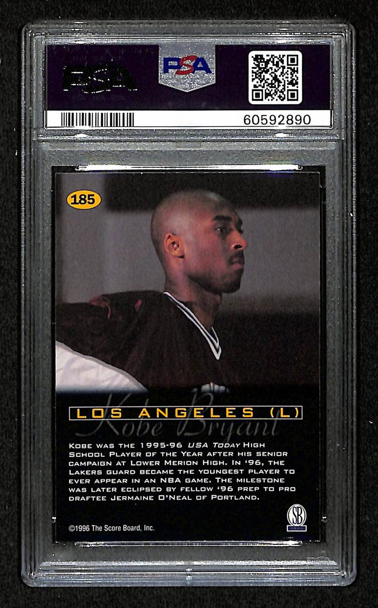 1996 Score Board All Sport PPF Kobe Bryant RC Card #185 Laker PSA 8 NM-MT 200998