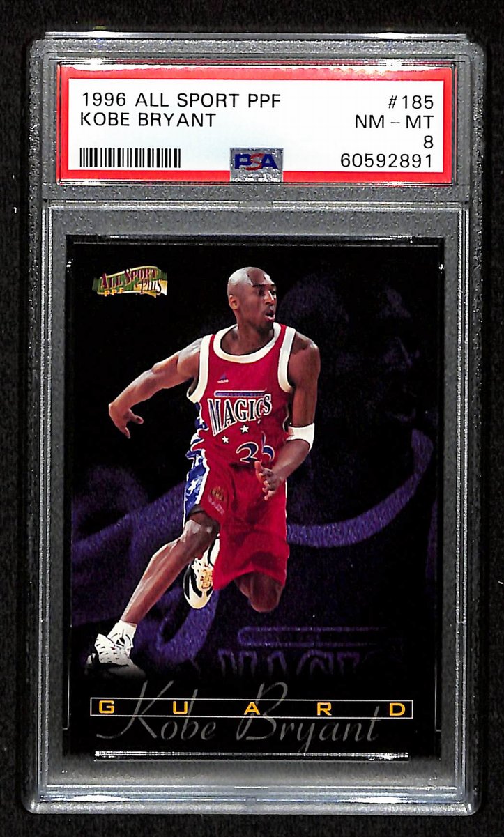 1996 Score Board All Sport PPF Kobe Bryant RC Card #185 Laker PSA 8 NM-MT 200999