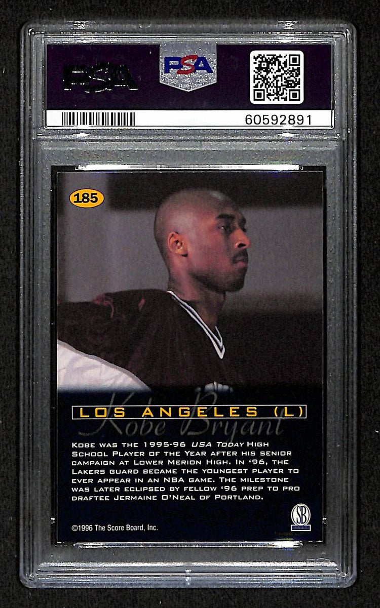 1996 Score Board All Sport PPF Kobe Bryant RC Card #185 Laker PSA 8 NM-MT 200999