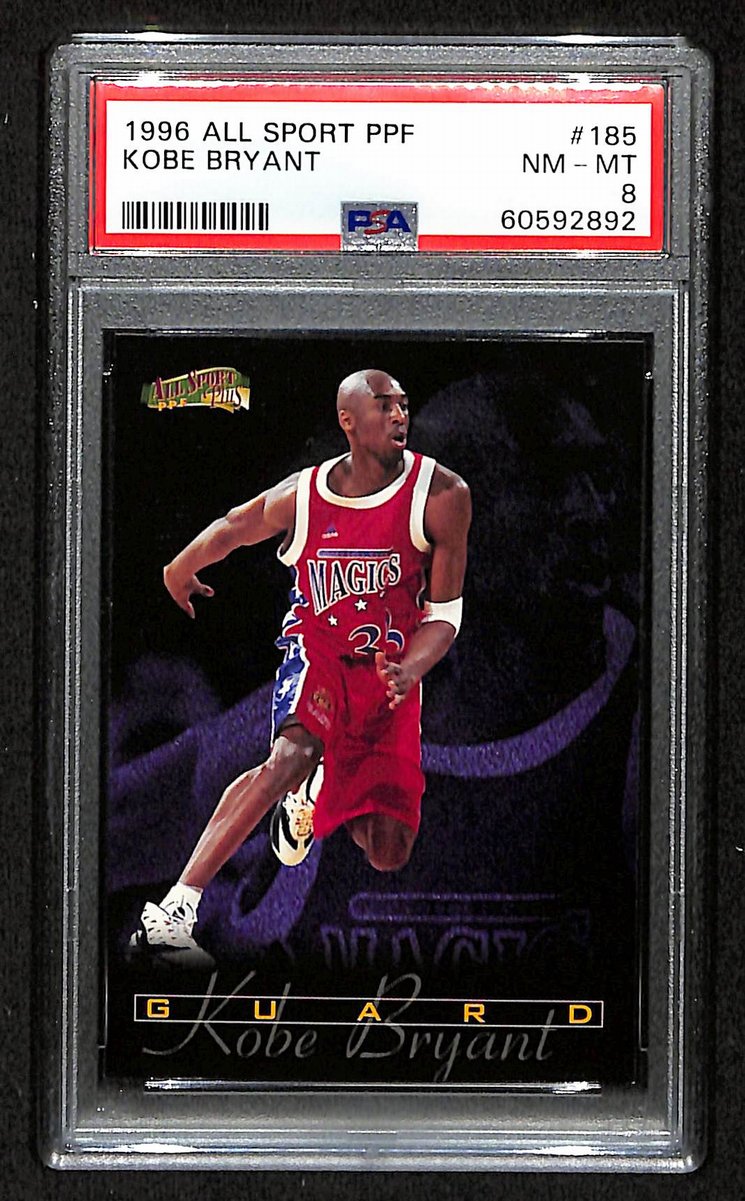 1996 Score Board All Sport PPF Kobe Bryant RC Card #185 Laker PSA 8 NM-MT 201000