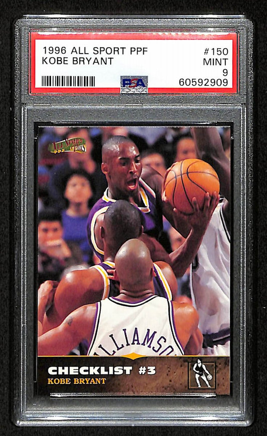 1996 Score Board All Sport PPF Kobe Bryant RC Card #150 Lakers PSA 9 MINT 201007