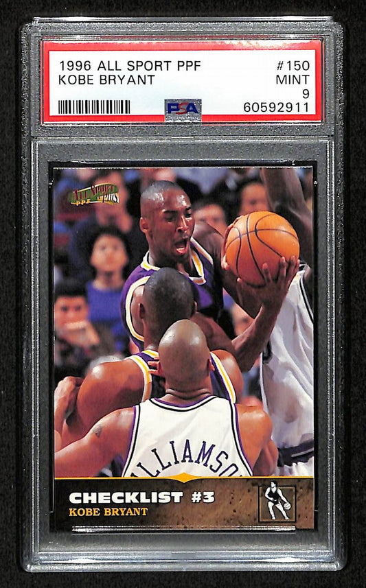 1996 Score Board All Sport PPF Kobe Bryant RC Card #150 Lakers PSA 9 MINT 201009