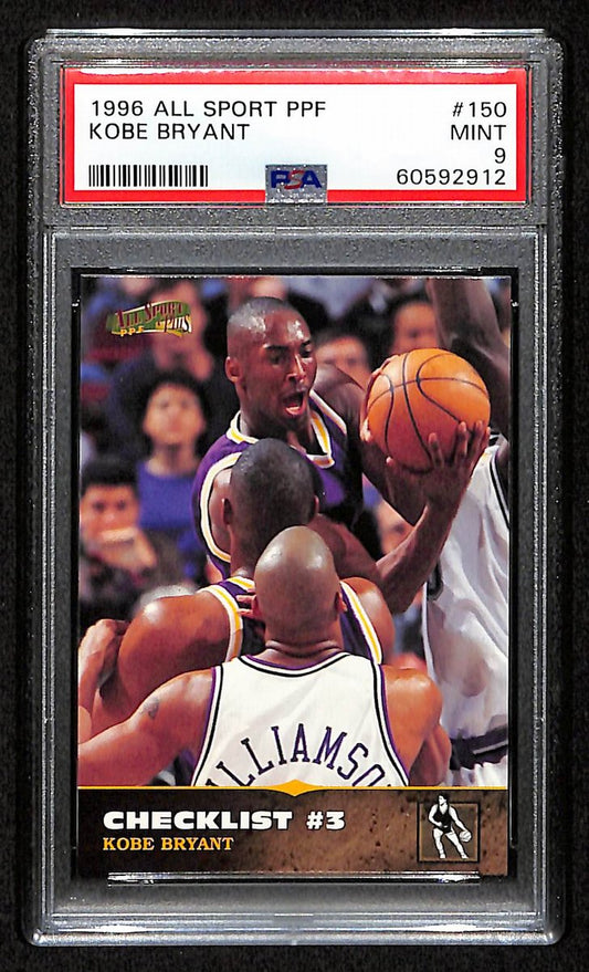 1996 Score Board All Sport PPF Kobe Bryant RC Card #150 Lakers PSA 9 MINT 201010
