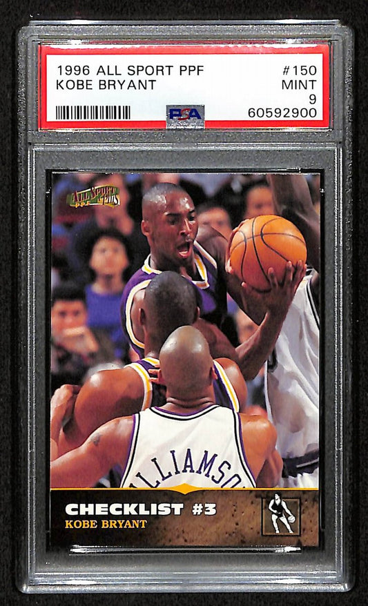 1996 Score Board All Sport PPF Kobe Bryant RC Card #150 Lakers PSA 9 MINT 201012