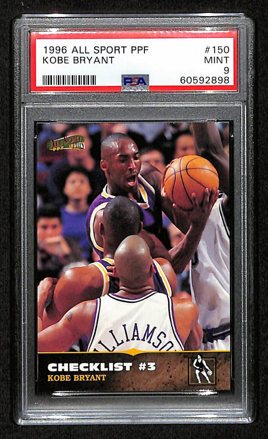 1996 Score Board All Sport PPF Kobe Bryant RC Card #150 Lakers PSA 9 MINT 201013