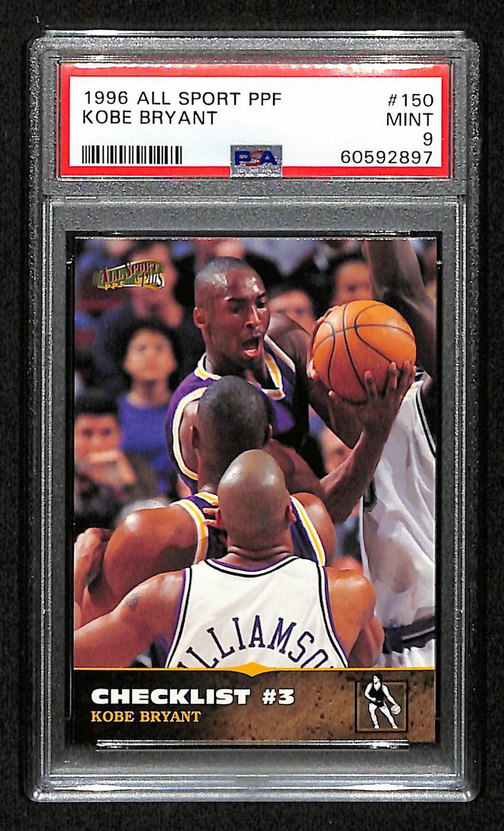 1996 Score Board All Sport PPF Kobe Bryant RC Card #150 Lakers PSA 9 MINT 201014