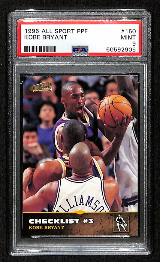 1996 Score Board All Sport PPF Kobe Bryant RC Card #150 Lakers PSA 9 MINT 201015