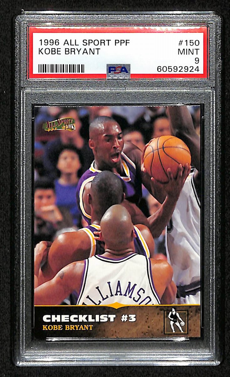 1996 Score Board All Sport PPF Kobe Bryant RC Card #150 Lakers PSA 9 MINT 201019