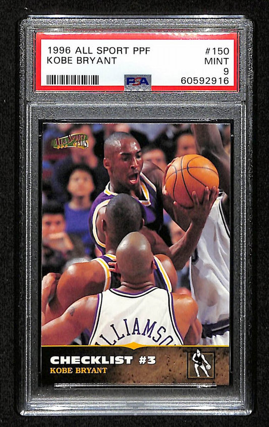 1996 Score Board All Sport PPF Kobe Bryant RC Card #150 Lakers PSA 9 MINT 201020