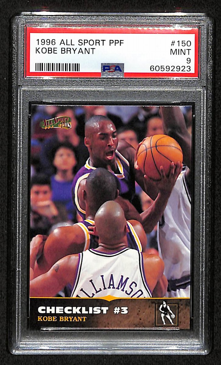 1996 Score Board All Sport PPF Kobe Bryant RC Card #150 Lakers PSA 9 MINT 201022