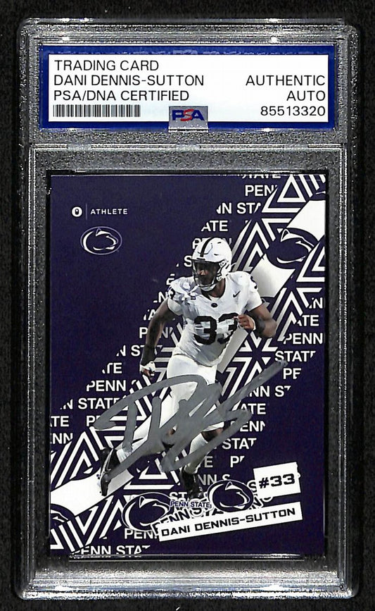 2024 Onit Dani Dennis-Sutton PSA/DNA Auth Signed/Auto PSU Football Card BA203191