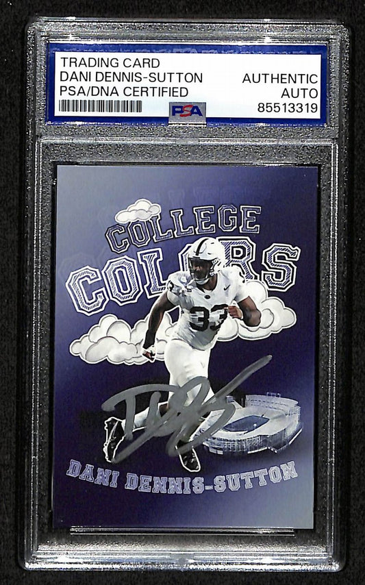 2024 Onit Dani Dennis-Sutton PSA/DNA Auth Signed/Auto PSU Football Card BA203193