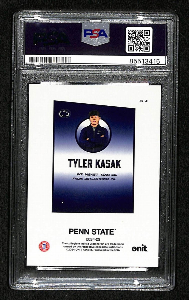 2024-25 Onit Tyler Kasak PSA/DNA Auth Signed/Auto PSU Wrestling Card BA203200