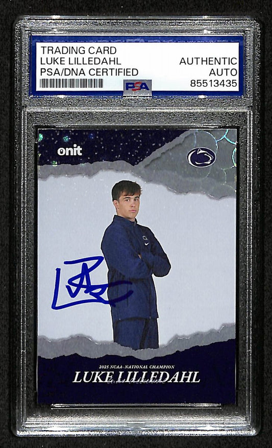 2024-25 Onit Luke Lilledahl PSA/DNA Auth Signed/Auto PSU Wrestling Card BA203202