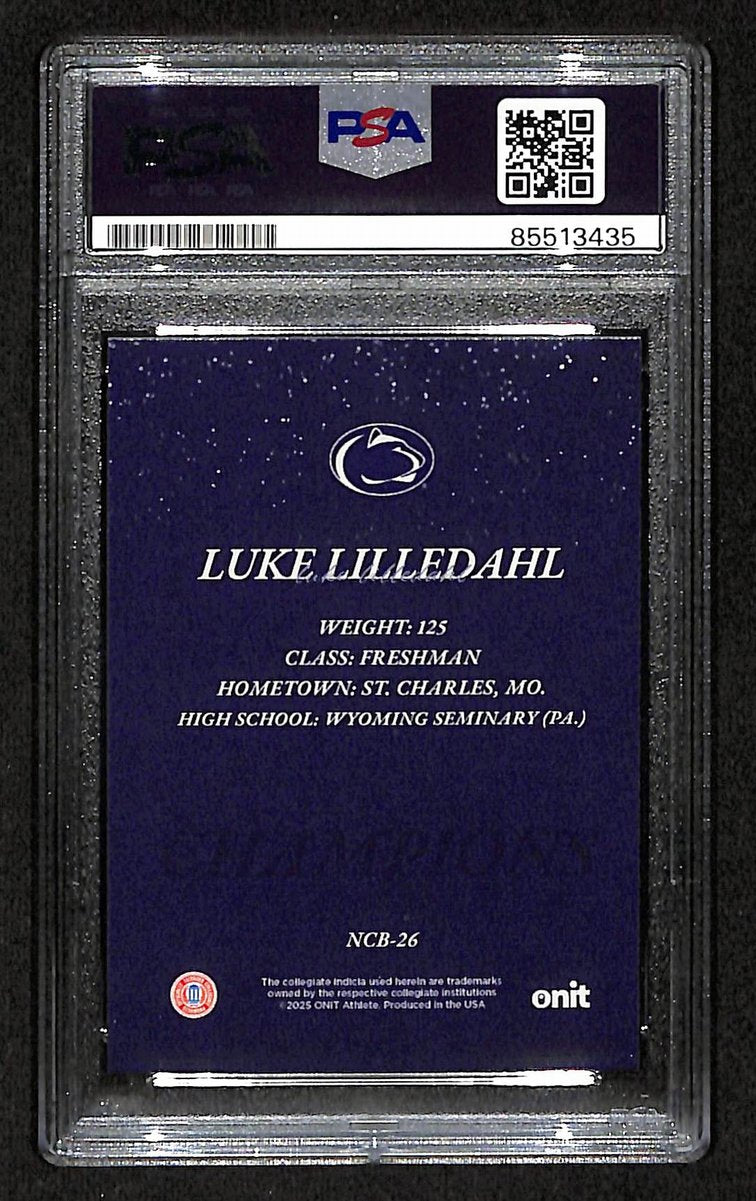 2024-25 Onit Luke Lilledahl PSA/DNA Auth Signed/Auto PSU Wrestling Card BA203202
