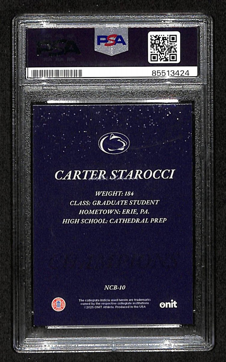 2024-25 Onit Carter Starocci PSA/DNA Auth Signed/Auto PSU Wrestling Card BA203206