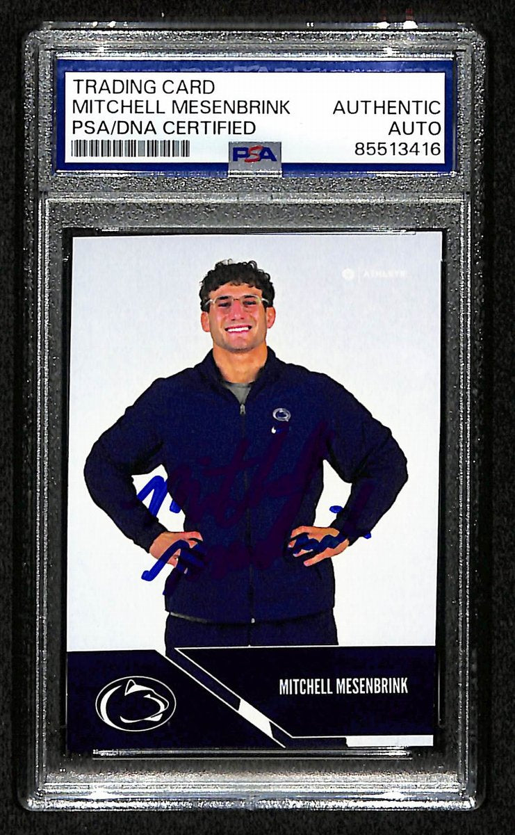 2024-25 Onit Mitchell Mesenbrink PSA/DNA Signed/Auto PSU Wrestling Card BA203208