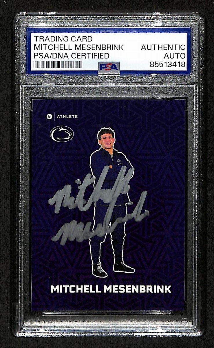 2024-25 Onit Mitchell Mesenbrink PSA/DNA Signed/Auto PSU Wrestling Card BA203210