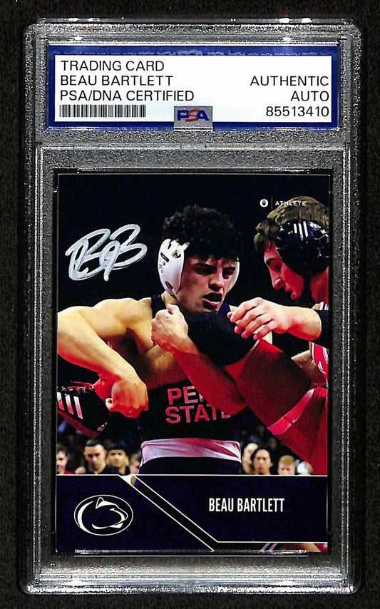 2024-25 Onit Beau Bartlett PSA/DNA Auth Signed/Auto PSU Wrestling Card BA203215