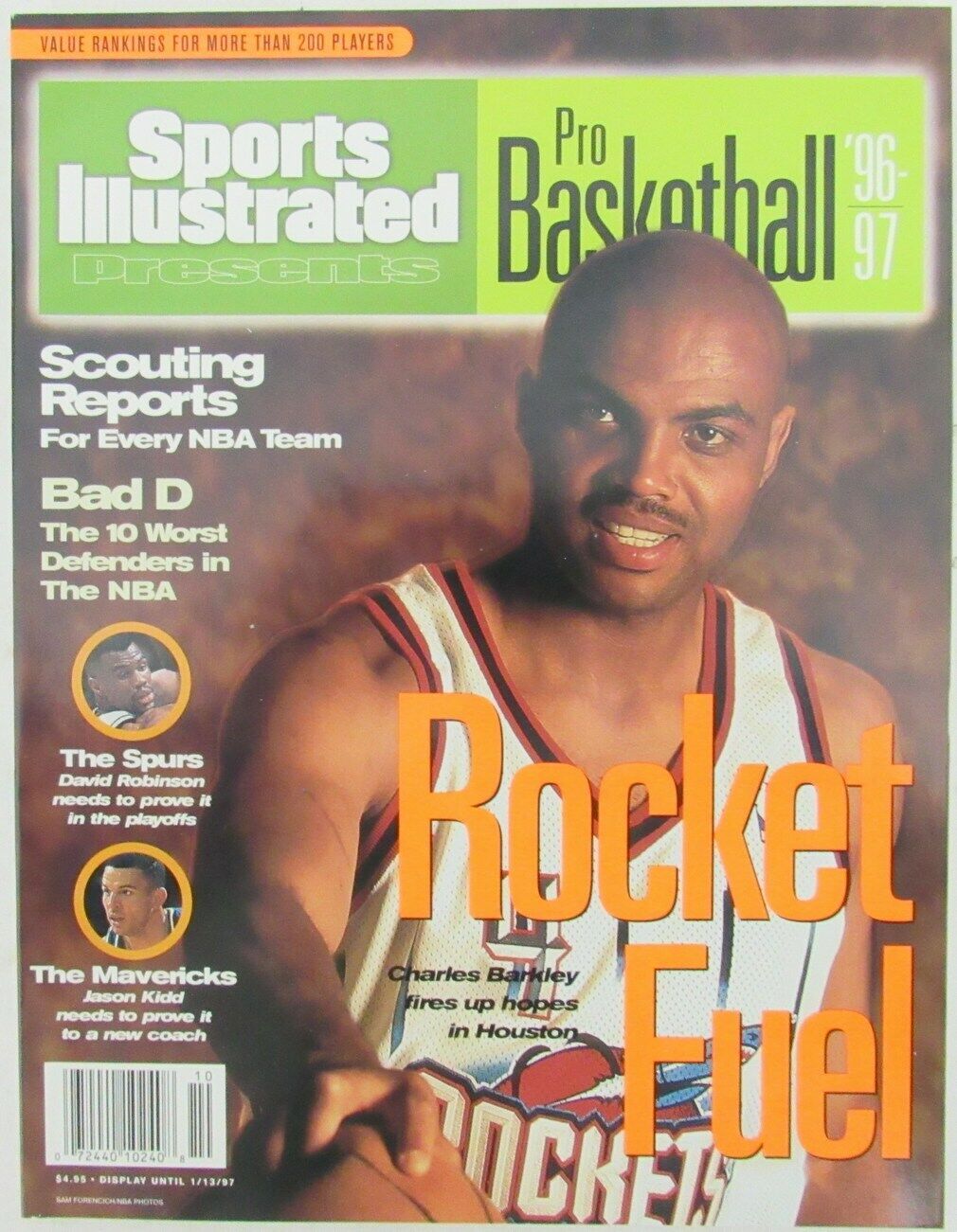 1996-97 SI Pro Basketball Preview with Charles Barkley on Cover Newstand 163964