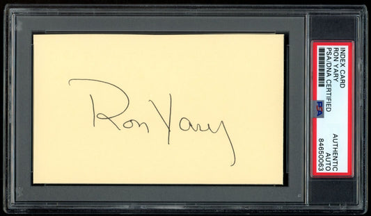 Ron Yary HOF Autographed 3x5 Index Card Minnesota Vikings PSA/DNA
